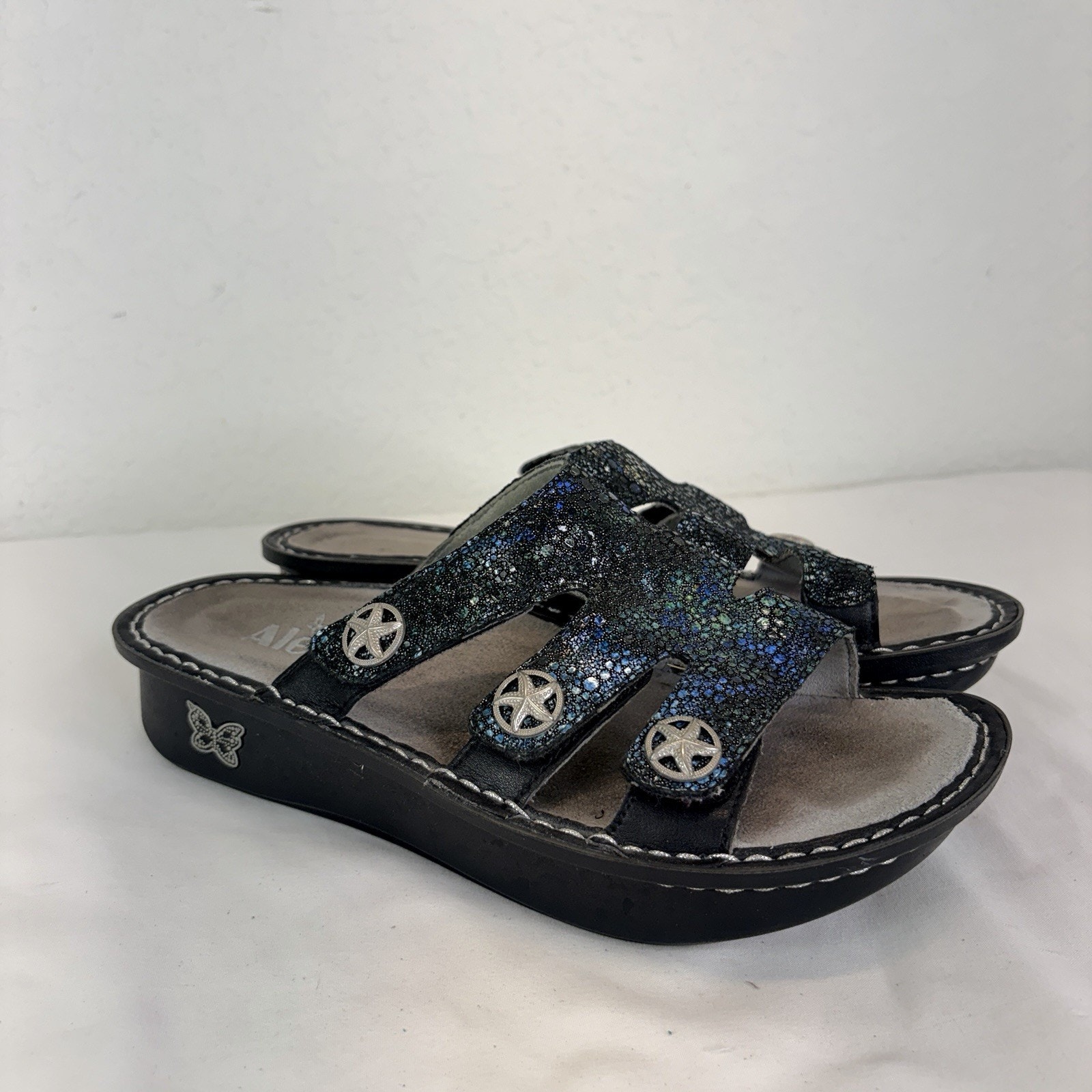 Alegria Venice Black With Star Fish Ornaments Size Eu37/Us 7-7.5, Summer, Comfy